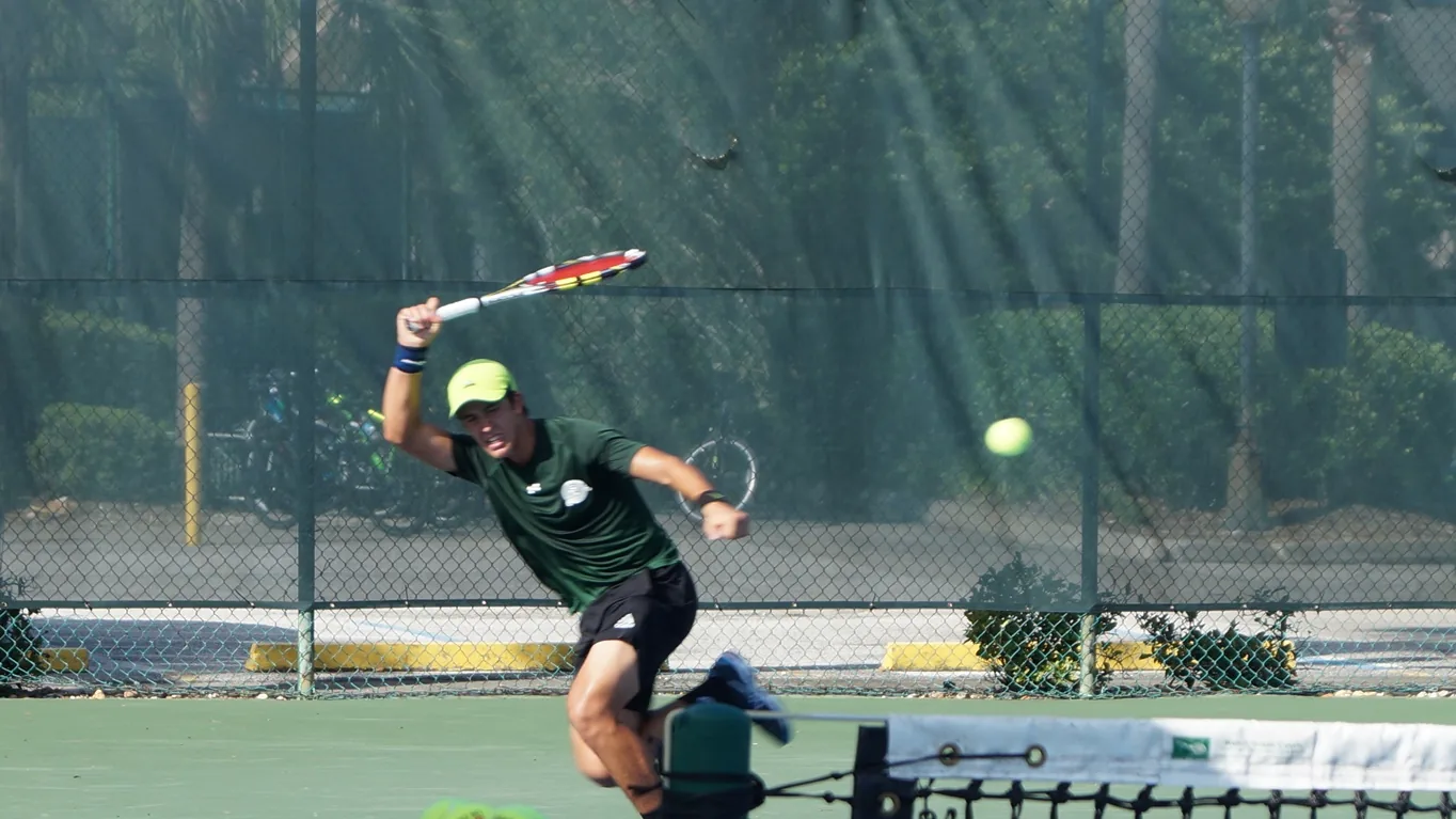 A player on the tennis courts at Saddlebrook Resort in Wesley Chapel, where RARE 1981 serves breakfast daily
