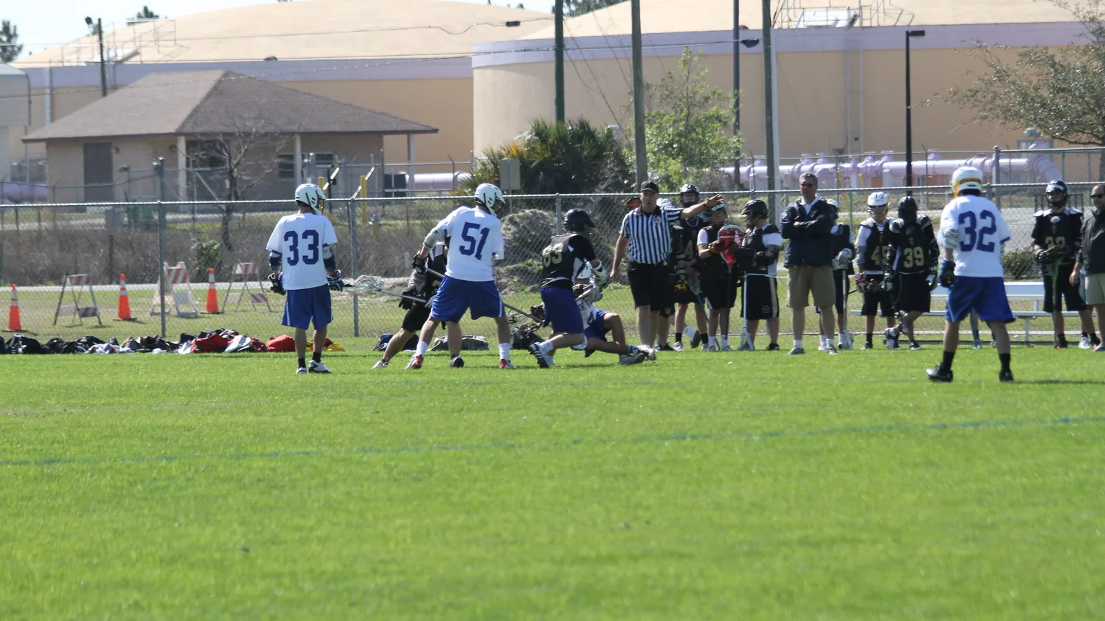Families and players on the sports fields at Wesley Chapel District Park on Boyette Road