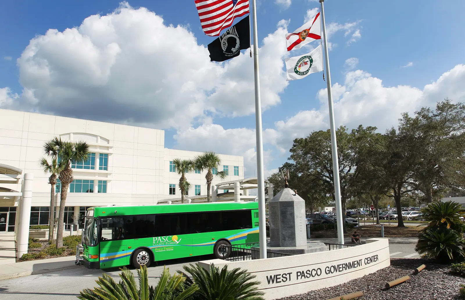 The West Pasco Government Center in New Port Richey, main office of the county government that runs Pasco's landfills, transfer station and recycling centers