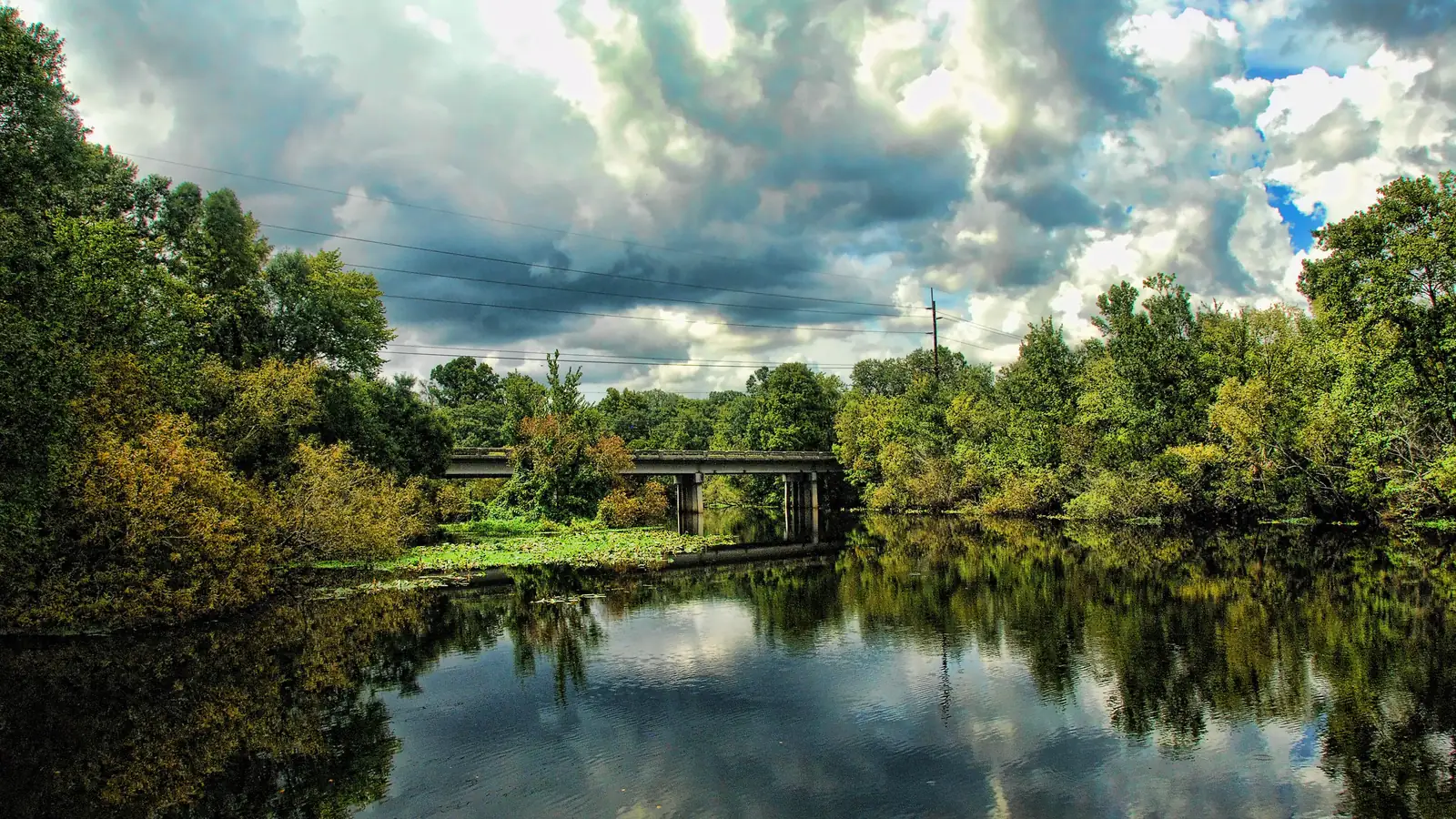 The Hillsborough River at Morris Bridge, south of Wesley Chapel near the Morris Bridge Road entrance to Flatwoods Park